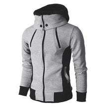 Load image into Gallery viewer, Men Zipper Hoodies Casual Fleece Autumn Winter New Solid Hooded Sweatshirt Tracksuit Scarf Collar Hooded Male Fitness Hoody Coat