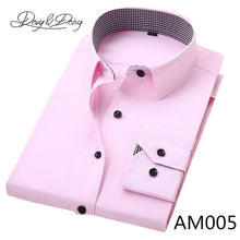 Load image into Gallery viewer, DAVYDAISY High Quality Men Shirt Long Sleeve Twill Solid Formal Business Shirt Brand Man Dress Shirts DS085