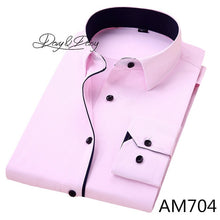 Load image into Gallery viewer, DAVYDAISY High Quality Men Shirt Long Sleeve Twill Solid Formal Business Shirt Brand Man Dress Shirts DS085