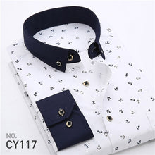 Load image into Gallery viewer, 2019 Printed Men Long Sleeve Casual Men's Shirts Summer Autumn Spring Male Dress Shirts Cool Man New Fashion Plus Size Top XT401