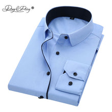 Load image into Gallery viewer, DAVYDAISY High Quality Men Shirt Long Sleeve Twill Solid Formal Business Shirt Brand Man Dress Shirts DS085